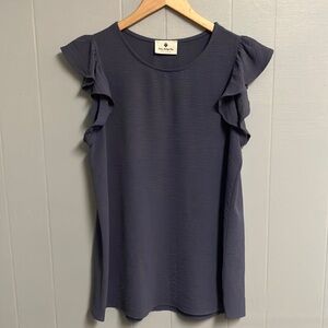 NWOT Betsey’s Boutique Shop Flutter Sleeve Blouse XL New Without Tags